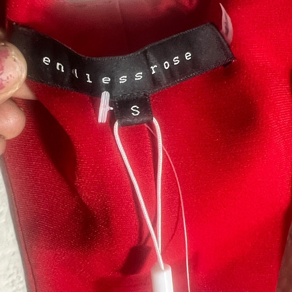 ENDLESS ROSE NWT STRAPLESS SCARF COLUMN MIDI halter DRESS S party home coming - Picture 5 of 8